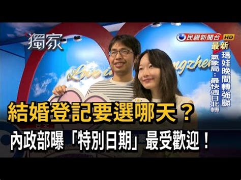 結婚登記日期查詢|春節結婚 內政部：1/20